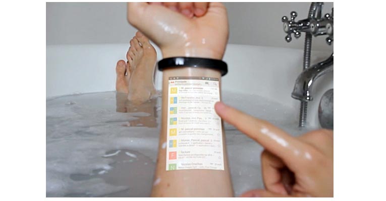 Проектор экрана телефона на запястье